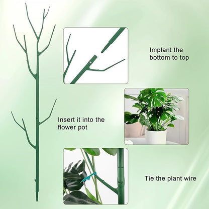 5 Pack Stackable Plant Support Stakes, Climbing Plant Support Structures for Monstera, Pothos, Philodendron Garden Plant Stakes for Indoor Outdoor Plants