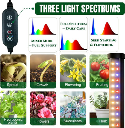 Standing Grow Light for Indoor Plants, 65'' Adjustable Tall Grow Light with Stand, 3 Light Modes & 10 Dimmable Levels, Floor Grow Light with Timer for Large Indoor Plants, Herbs, Corners
