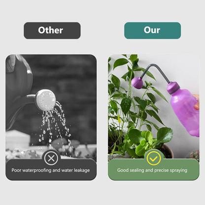 2 Pack Watering Can for Seedlings, Small Watering Can for House Plant Garden Flower 0.45L (Purple)