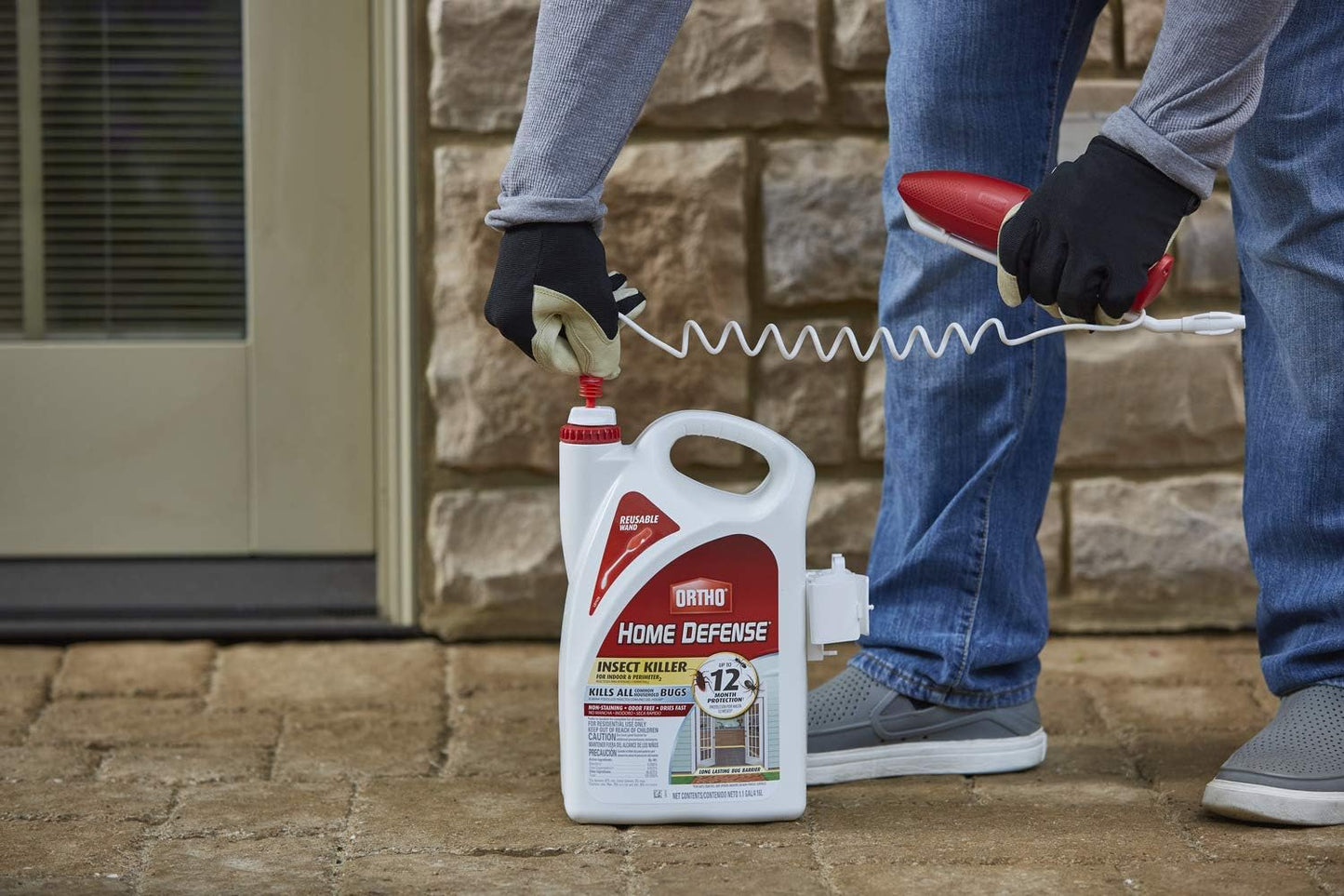 Ortho Home Defense Insect Killer for Indoor and Perimeter2 with Comfort Wand, Controls Ants, Roaches, Spiders and More, 1.1 gal., 2-Pack