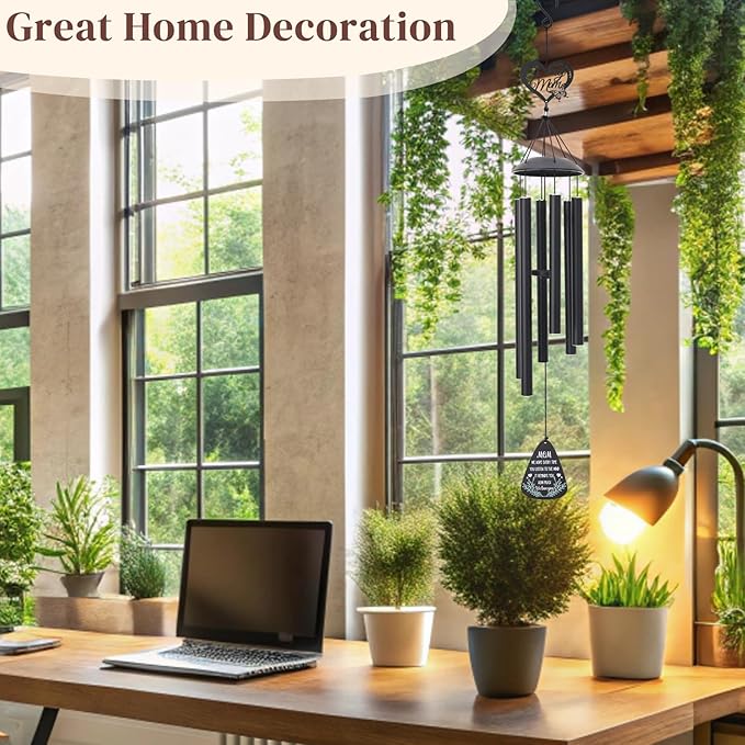 Gifts for Mom 35'' Moms Wind Chimes Christmas Best Gift for Mom Mother Birthday Gift from Daughter Son Love Reminder Gifts Windchimes Outside for Birthday Mother's Day Thanksgiving