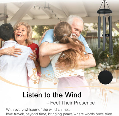 Memorial Wind Chimes for Outside Deep Tone 32" Windchimes Outdoors Decor Sympathy Wind Chimes for Loss of Loved One with Wind Catcher for Garden Patio Balcony and Home Best Gift