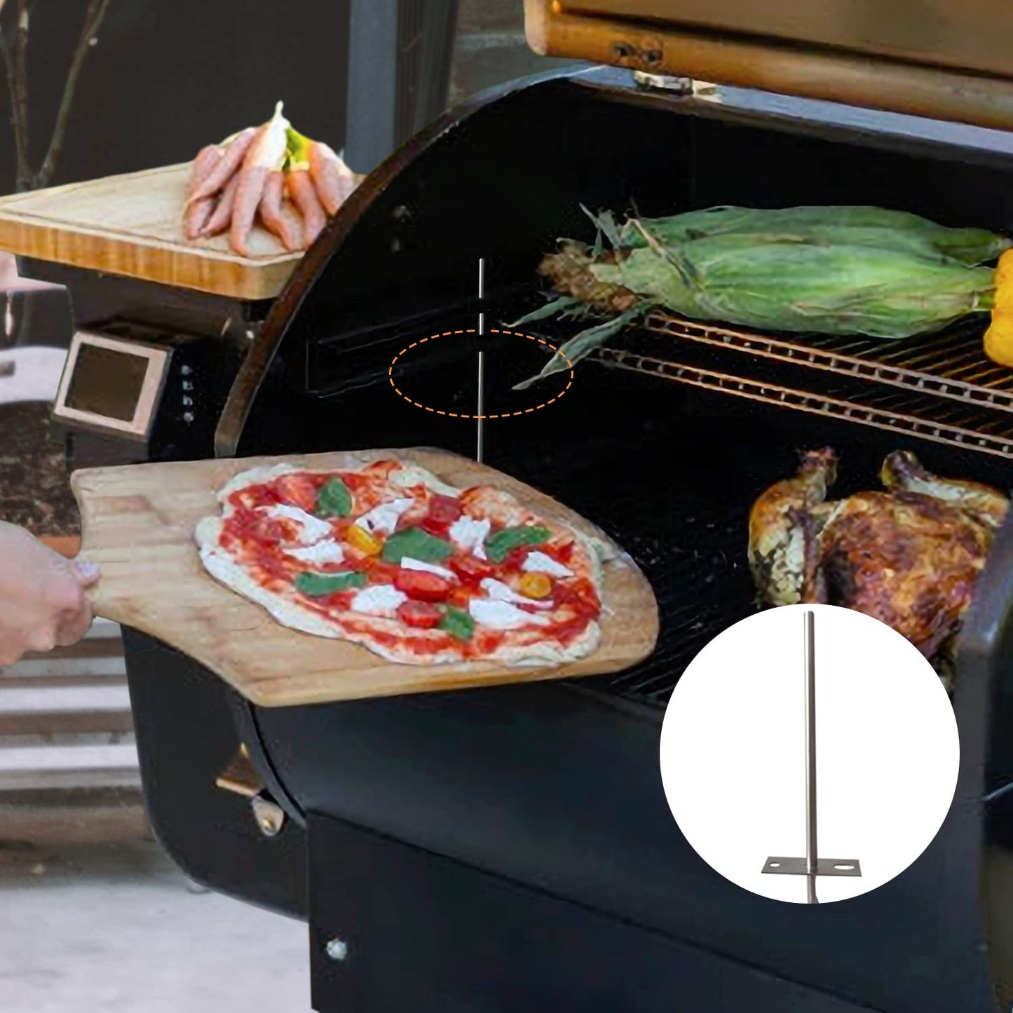 Replacement for RTD Temperature Sensor Probe, Compatible with Camp Chef Wood Pellet Grills, Replace for Part PG24-44