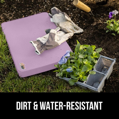 GORILLA GRIP Extra Thick Patent Pending Garden Kneeling Pad, 17.5 x 11 Inch Supportive Soft Foam Knee Cushioning for Gardening, Water Resistant, Bathing Baby Working Supplies Lightweight 2 Pack Purple