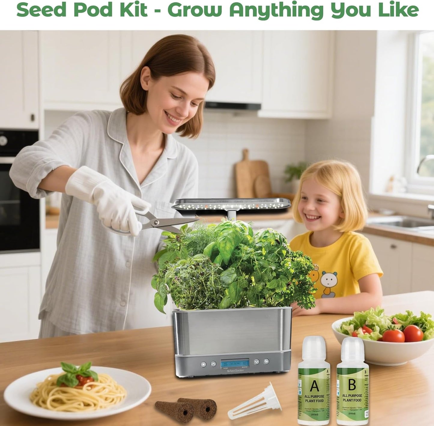 Lettuce Seed pod Kit for AeroGarden, Includes Iceberg Lettuce/Mixed Greens/Romaine Seed - Hydroponics Supplies for Most Brands 8-POD