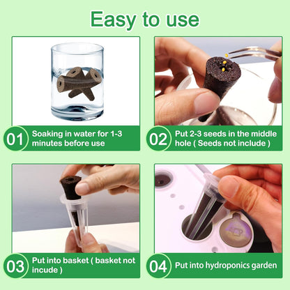 80pcs Grow Sponges Replacement Seed Pods Compatible with AeroGarden,iDOO Refill Pods for Hydroponics Growing System Supplies