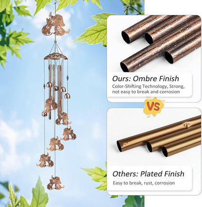 Cat Dog Wind Chimes for Outside,Gardening Gifts for cat Dog Lover，Women，Men，Mom，Birthday Party Decorations,Memorial Gifts,Wind Chimes Outdoors，Indoors,Room,Home,Wall,Garden,Patio,Yard Decor