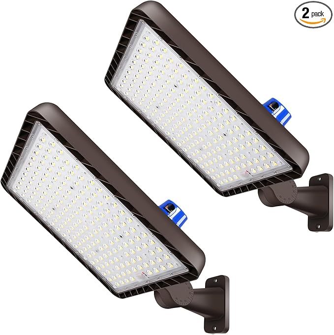 ledmo 480W LED Parking Lot Light, Dusk to Dawn Outdoor Commercial Area Lighting, IP65 Exterior 5000K 72000LM Super Bright Security Flood Light Heavy Duty 2 Pack