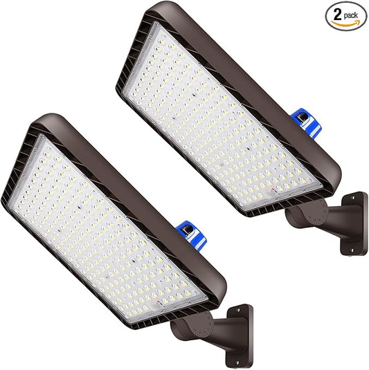 ledmo 480W LED Parking Lot Light, Dusk to Dawn Outdoor Commercial Area Lighting, IP65 Exterior 5000K 72000LM Super Bright Security Flood Light Heavy Duty 2 Pack