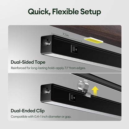 Plant Grow Lights 2FT, Red-Enhanced Full Spectrum 5000K, 60W(4 x 15W), T5 LED Grow Light Strips for Leafy Greens and Vegetables, High PPFD, Linkable, Black, 4-Pack