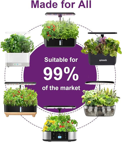 Salad Greens Seed Pod Kit for AeroGarden, idoo with Red and Green Leaf, Romaine and American Fast/Buttercrunch/Paris Island Lettuce, Spinach - Hydroponics Supplies for Most Brand (7-pod)