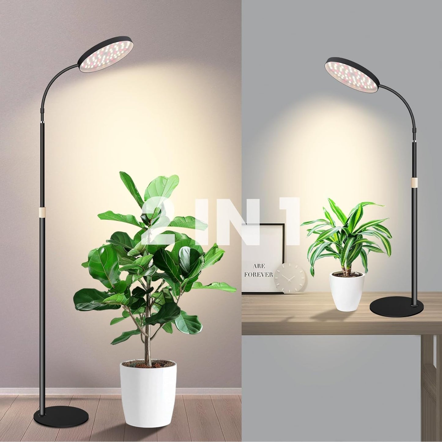 24V Grow Lights for Indoor Plants, LM281B+660nm Plant Lights for Indoor growing, 5.9" LED Grow Lights for Seed Starting, 20-54in Height Adjustment for Medium Plants, 20W, 350umol/s/m²@Dist:6in