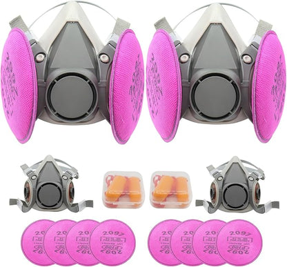 Reusable Respirator Mask - Respirator Mask with Filters, Dust Mask for Spray Paint Chemicals Epoxy Resin