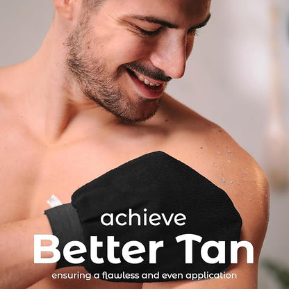 MainBasics Exfoliating Gloves for Shower – Korean Body Scrub Mitts for Dead Skin, Deep Cleansing, Spray Tan Prep & KP Treatment (2 Pack)