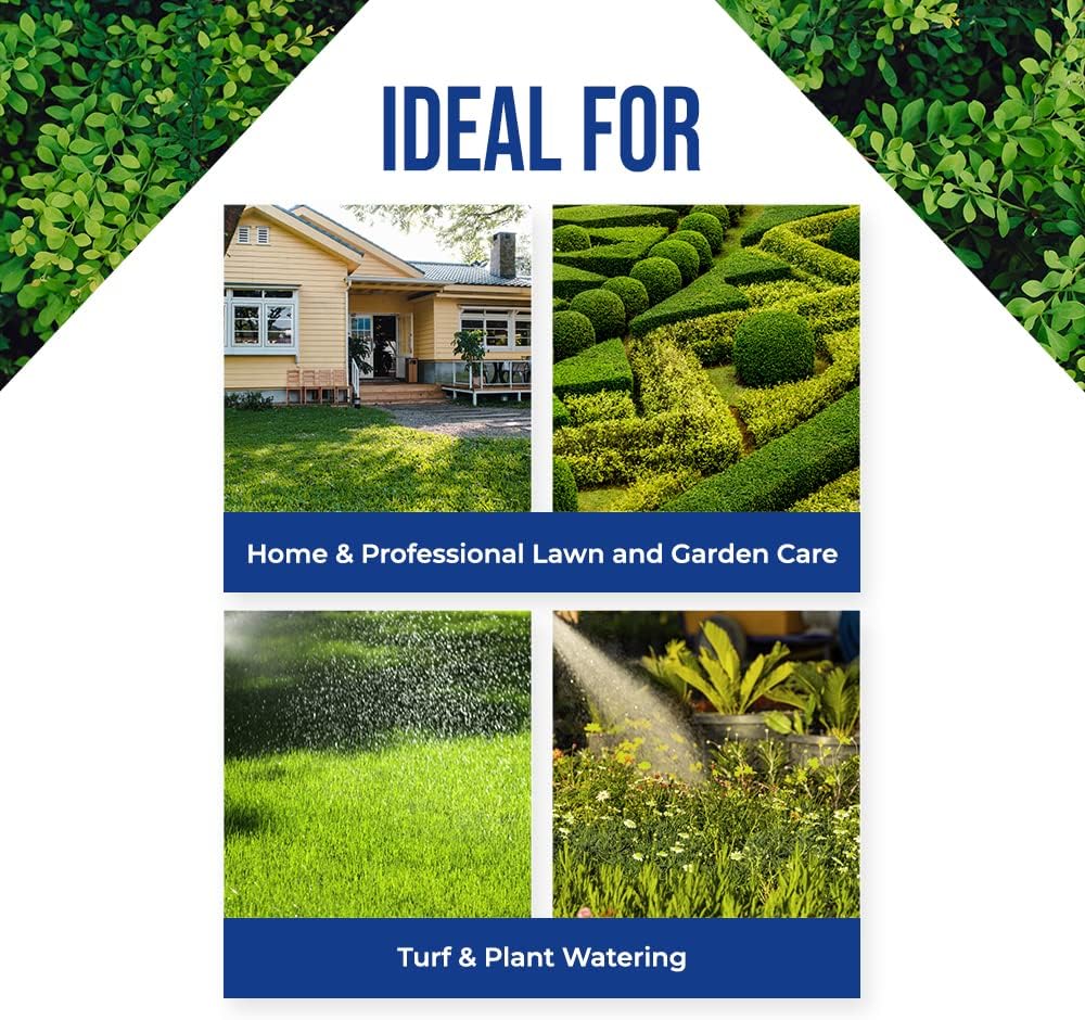 Underhill Pattern Master Gold Series Garden Water Hose Nozzle Sprayer Head, 3/4-Inch Thread Inlet, Heavy-Duty, Adjustable 7 Spray Patterns, NG250-8S