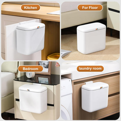 funest 2.6 Gallon Compost Bin Kitchen for Counter Top or Under Sink, Hanging Trash Can for Kitchen/RV/Bathroom/Office/Camping