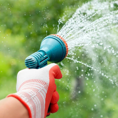 COOLJOB 6 Pairs Gardening Gloves for Women Ladies, Breathable Rubber Coated for Yard Garden, Outdoor Indoor Protective Work with Grip, Large Size, Red & Green