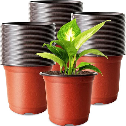 200 PCS Plastic Nursery Pots,4 Inch Seedling Starting Pot with Holes,Flower Plant Container for Succulent,Seed,Cuttings,Transplanting