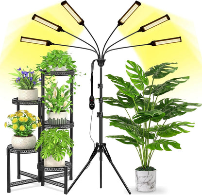 LED Grow Lights for Indoor Plants Full Spectrum, 540 LEDs Plant Lights for Indoor Growing with 58" Adjustable Stand, Plant Grow Lights with Auto 3/6/9/12/15/18H Timer for Indoor Tall Plants.