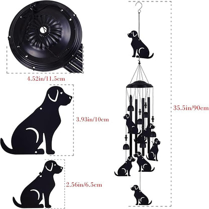 Dogs Wind Chimes Outdoor, Memorial Wind Chimes, Mobile Bells, Music Wind Catcher, Puppy Wind Chime for Home, Tree, Yard, Patio, Garden Decoration, Festival Gifts for Mom, Xmas Gifts for Dog Lovers