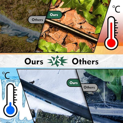 Bonviee 400ft 1/4 inch Drip Irrigation Tubing, Drip Irrigation Hose, Garden Watering Tube Line for Garden Watering System