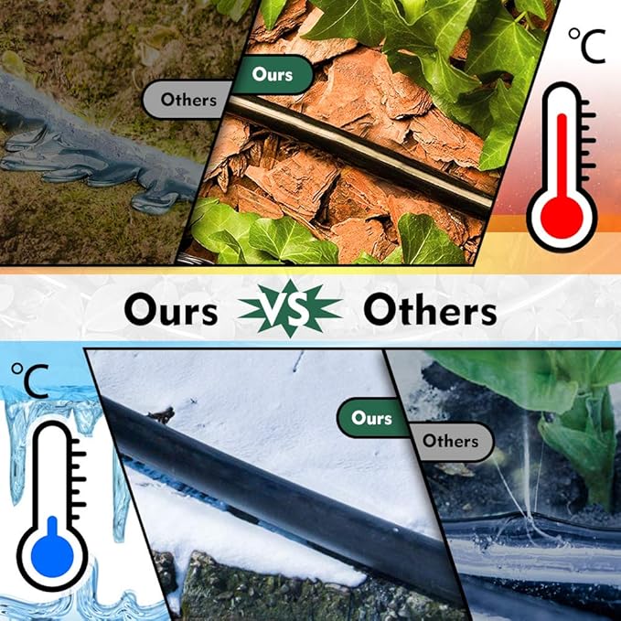 Bonviee 200ft 1/4 inch Drip Irrigation Tubing Blank Distribution Hose Garden Watering Tube Line for Drip Irrigation System