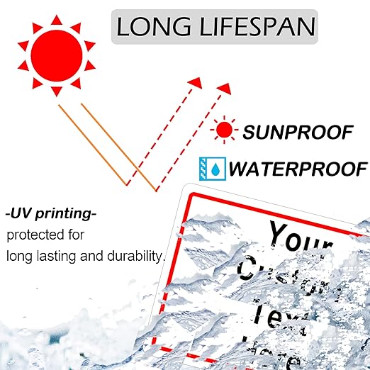 Custom Sign Outdoor 18x12 Inches Vertical, Metal Gate Sign Personalized for Outside, Customized for Home, Office, Garage, Porch, Delivery Signage, .040 Aluminum, Rust Free, Waterproof