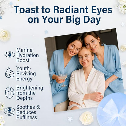 Ocean Oracle Hydrating Hydrogel Eye Patches 28 Pairs, 15-Min Soothing Eye Masks with Marine Algae & Seaweed Blend, Rejuvenating Eye Pads for Tired Eyes, Spa Relaxation Gifts for Women & Men