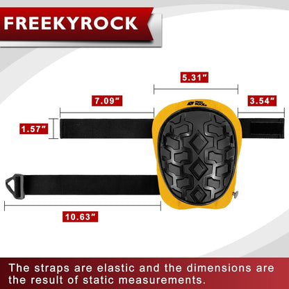 Professional Knee Pads for Work Construction with Heavy Duty Cap Foam Padding Gel Cushion Knee Pads for Men, Comfortable Adjustable Strong Strap, Military Grade Rivet for Flooring Gardening, Yellow