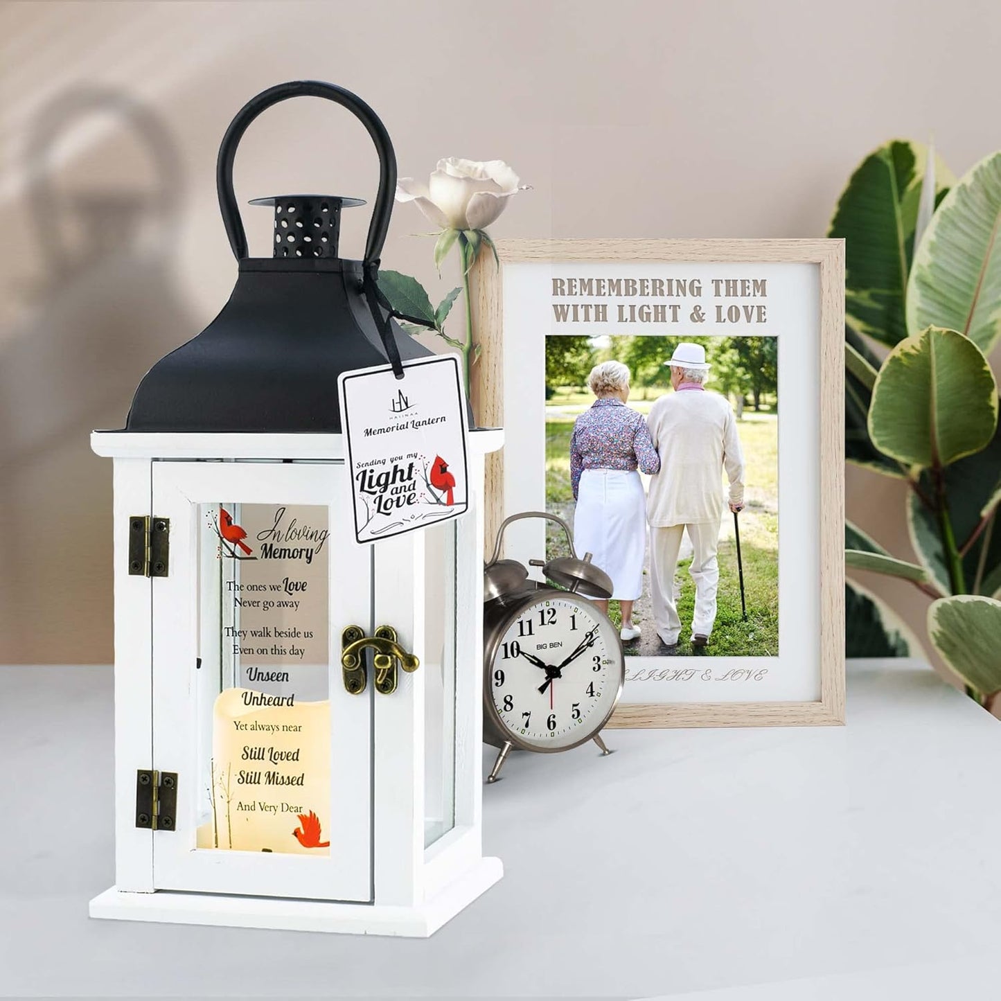 Memorial Lantern - Bereavement Sympathy Gifts for Loss of Loved One Memorial Remembrance Gifts for Loss of Mother Father