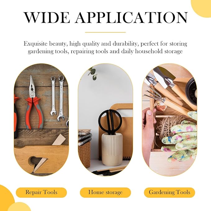 Small Garden Tote Bag Oxford Waterproof with 8 Pockets Gardening Plant Tool Organizer Storage Carrier Store for Outdoor Children (Yellow)