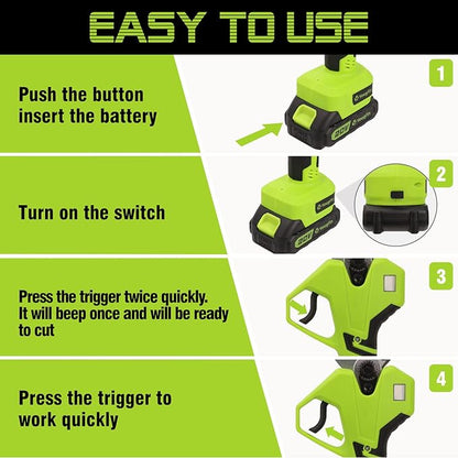 YOUGFIN Electric Pruning Shears 40mm (1.6 inch), Cordless Pruner Heavy Duty with LCD Display, 20V Power Scissors Brushless for Gardening, Battery Pruning Shears with SK5 Blades (2 * 2.0Ah)