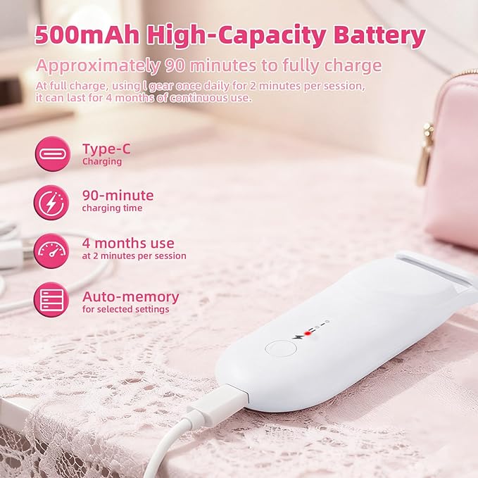 Heated Eyelash Curler,Portable Electric Heated Lash Curler Type-C Rechargeable Travel Eyelash Curlers with Heat Sensitive Silicone Pad,2-Level Adjustable Temp and Long-Lasting Natural Curves (White)