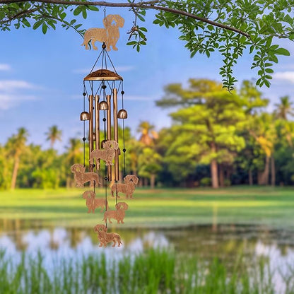 Dachshund Wind Chimes for Outside, Metal Windchimes Outdoors, Dachshund Gifts for Women/Men, Memorial/Birthday Gifts, Garden Decor for Outside, Patio or Yard, Durable Chimes for Outdoors