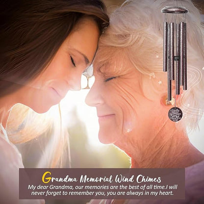 Memorial Gifts for Loss of Grandmother, 25''Memorial Wind Chimes for Loss of Grandma,Sympathy Gifts for Loss of Grandmother, Bereavement, Condolence, Remembrance Gifts,Windchimes in Memory of Grandma