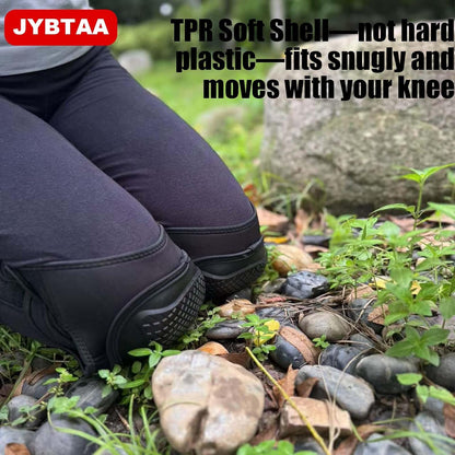 Men and Women Work Knee Pads for Gardening Flooring Cleaning, Comfortable Knee Pad with Soft Shell Cushion for Mechanic, Roofing, Construction, Lightweight Kneepads for Tile, Concrete Floor, Black XL (1 Pair)