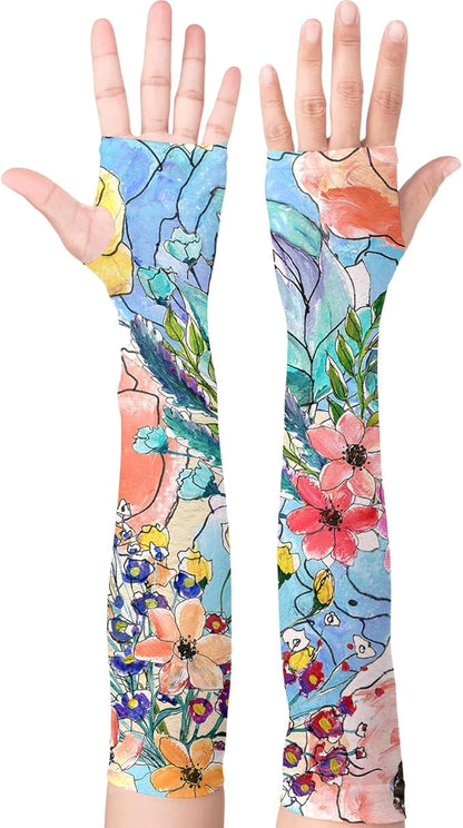 Gardening Sleeves Farm Sun Protection Arm Cooling Sleeves Thorn Proof Garden for Women Men with Thumb Hole