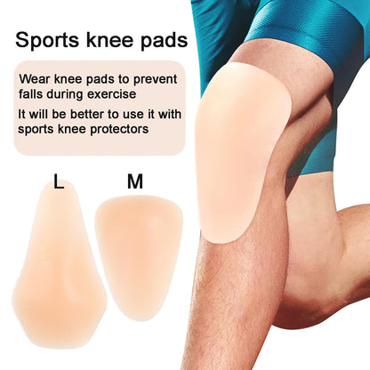 Silicone Knee Pads,Adhesive Knee Brace KneePad for Skiing Skating,Snowboarding,Ateboarding,Roller Skating,Rollerblading,Dancing,Unisex,Light Skin,L