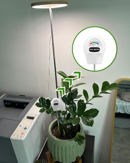 Plant Grow Light,yadoker LED Growing Light Full Spectrum for Indoor Plants, Paired with a Soil Tester,Height Adjustable, Automatic Timer, 5V Low Safe Voltage,Idea for Large Plant Light