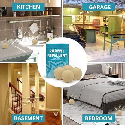 Rodent Repellent, Mouse Repellent, Mice Repellent Indoor, Rat Repellent, Mouse Deterrent for Car, Peppermint Balls for Mice, Keep Mice Out of Garage, Moth Balls for Outdoor Use-12Pcs