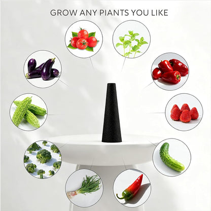 Seed Pods Kit for Hydroponics System, Includes 50 Grow Sponges, 50 Labels, 10 Grow Domes, 10 Grow Baskets and 1 Tweezers