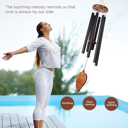 Sympathy Wind Chimes for Outside Deep Tone Windchimes Outdoors Memorial Wind Chimes for Loss of Loved One Mother Father Husband Wife Bereavement Memorial Gifts Sympathy Wind Chime Outdoor Patio Decor