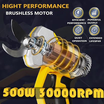 Electric Pruning Shears Cordless Compatible with DeWalt 20v Battery,2 Inch Brushless tree trimmer,Garden Pruners Tool with LCD Display & SK5 Blades(Tool Only,No Battery)001