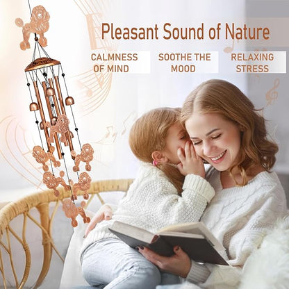 Poodle Wind Chimes for Outside, Metal Windchimes Outdoors, Poodle Gifts for Women/Men, Memorial/Birthday Gifts, Garden Decor for Outside, Patio or Yard, Durable Chimes for Outdoors