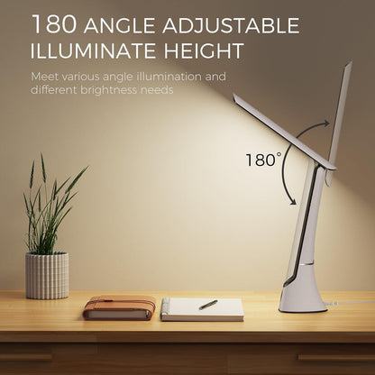 Light Therapy Lamp, 10000 LUX UV-Free LED Sunlight, Full Spectrum Mood Light With Touch Control and Night Light Function for Work, Office, Home - White