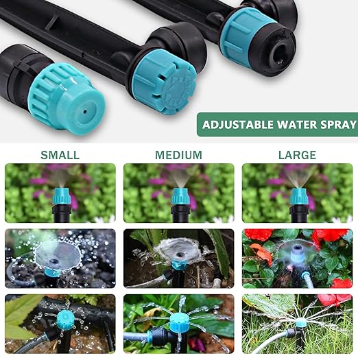 230FT Drip Irrigation System, Quick-Connect Automatic Garden Watering Misting System, with 1/2 inch and 1/4 inch Distribution Tubing, Drip Irrigation Kit for Lawn, Greenhouse, Patio