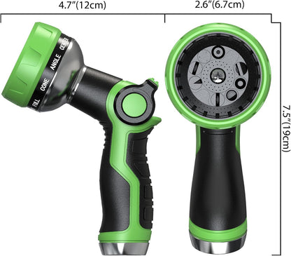 Hose Nozzle 10 Adjustable Patterns Garden Hose Nozzle Premium High Pressure Water Hose Nozzle with Thumb Control Design Hose Sprayer Nozzle for Garden & Lawns Watering, Cleaning, Pets & Car Washing