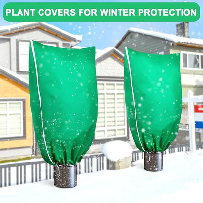 DQS 2 Pack Plant Covers Freeze Protection, 47.2" x70.8" Winter Frost Protection Blankets Frost Cloth,Suitable for Outdoor Winter Frost, Cold Weather, shrubs, Trees, Jackets, and coverings