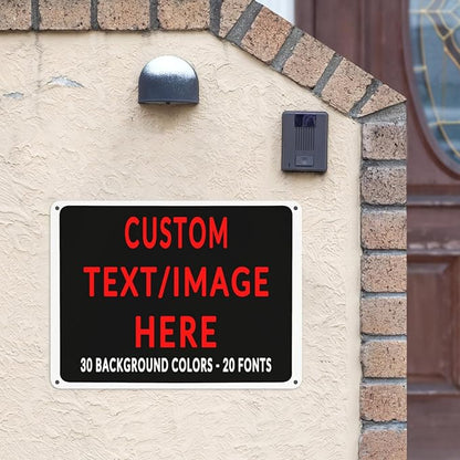 Custom Sign Personalized Custom Metal Sign, Customize For Office, Business, Workplace, Office, Home, Delivery Signs 12x18