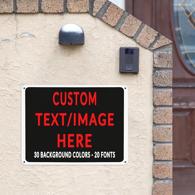 Custom Sign Personalized Custom Metal Sign, Customize For Office, Business, Workplace, Office, Home, Delivery Signs 12x17